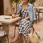 FOREVER21 Vestido largo estampado margaritas. Talla S
