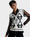 CHALECO Tejido calaveras. Talla S*
