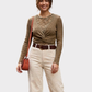 DAHLA Sweater cerrado con nudo. Talla M