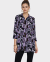RENATO MASSELLI Blusón Vestido estampado geométrico. Talla M