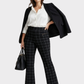 LARK + GREY Pantalón estampado a cuadros. Talla L