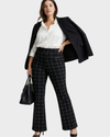 LARK + GREY Pantalón estampado a cuadros. Talla L