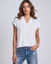 ROJOTÚ Blusa cuello en V para mujer. Talla 6 ( XS )