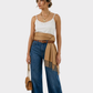 THE LIMITED Top tiras espagueti decorado. Talla XS