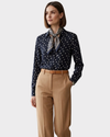 MERONA Blusa camisera estampada en pepas. Talla M