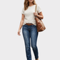 EXPRESS Jean cinco bolsillos con bigotes de gato. Talla 10R* Americana