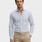 MANGO Camisa a rayas para hombre. Talla L Slim