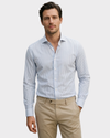 MANGO Camisa a rayas para hombre. Talla L Slim
