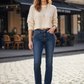 AMERICAN EAGLE Jean cinco bolsillos semi flare . Talla 4 Regular*