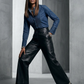 BANANA REPUBLIC Blusa en chambray con alforzas. Talla S