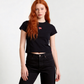 LEVIS Camiseta corta negra para mujer. Talla S