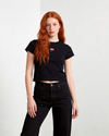 LEVIS Camiseta corta negra para mujer. Talla S