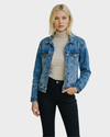 CHEVIGNON Chaqueta en índigo clásica para mujer. Talla XS