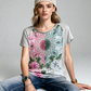 DESIGUAL Camiseta en viscosa estampada con aplicaciones. Talla S