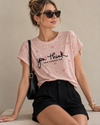 CAMISETA Estampada you think. Talla M/L*