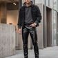 H&M Pantalón en cuero sintético para hombre. Talla L/XL*