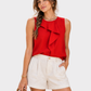 ZARA Blusa sin mangas con pliegue. Talla M