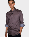 THOMAS ENGLAND Camisa preteñida a cuadros para hombre. Talla M