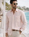 OSCAR DE LA RENTA Camisa tipo guayabera para hombre. Talla M