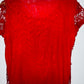 RED APPLE Camiseta manga corta de malla con encaje. TL