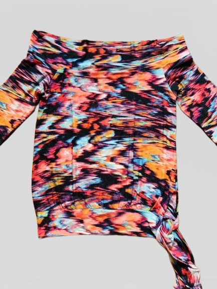 STUDIO F Camiseta estampada multicolor. Talla S