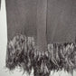 CAROLINA DE VICTORIA Sweater largo con flecos tipo seda. Talla S/M*