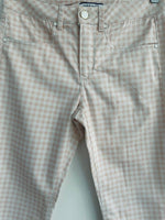 NAF NAF Pantalón cuadros vichy rosa. Talla 6