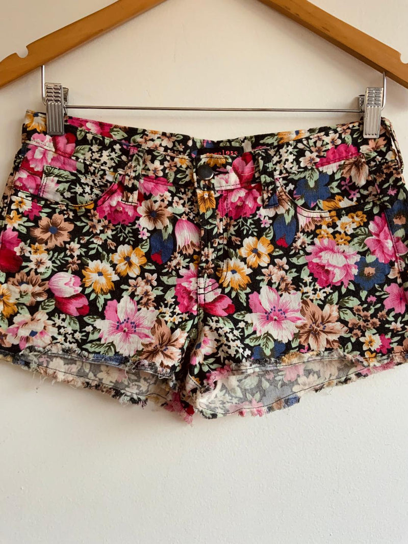 NAMELESS Short en dril estampado flores. Talla M