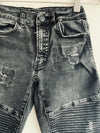 ZARA Jean para niña en denim oscuro con cortes en piernas. Talla 9