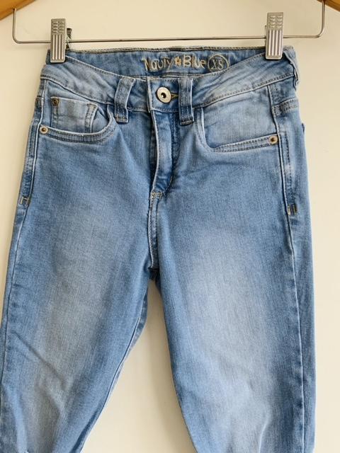 NAUTY BLUE Jean Skinny lavado claro para niña. Talla XS ( 8-10)