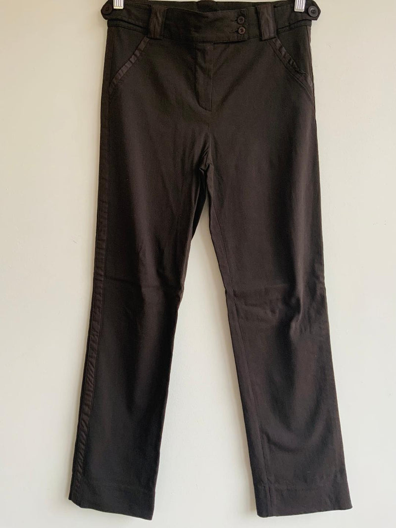 ZEPHIR Pantalón bota recta con detalles en satín. Talla S