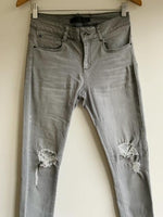 EXCLUSIVE L.A Jean Cinco Bolsillo lavado Gris Destroyer. Talla 7