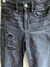 AMERICAN EAGLE Pantalón cinco bolsillos negro con Destroyer. Talla 0