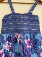 ZKAF Vestido playero con cortes bordados y nido de abeja. Talla S