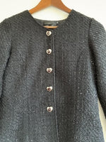 B&S Chaqueta en Tweed con botones de corazones. Talla M