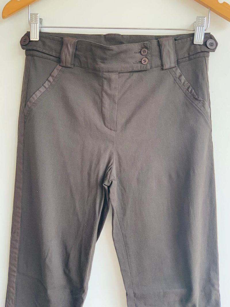 ZEPHIR Pantalón bota recta con detalles en satín. Talla S