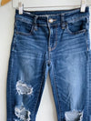 AMERICAN EAGLE Jean Cinco Bolsillos con Destroyer. Talla 0