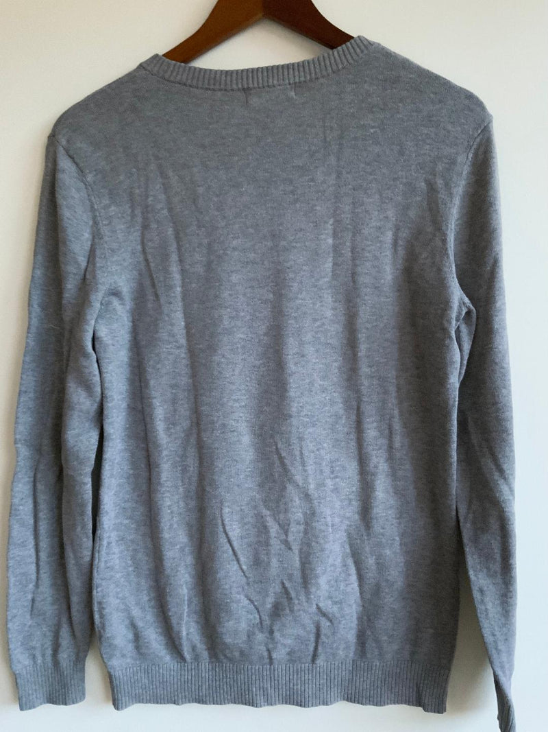 H&M Sweater cuello redondo bordado con lentejuelas. Talla 16