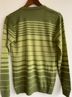 GTX Sweater Abierto de Rayas Verde. Talla S