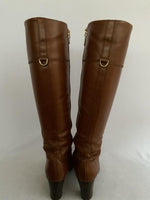 NORA LOZZA Botas caña alta color Miel. Talla 36