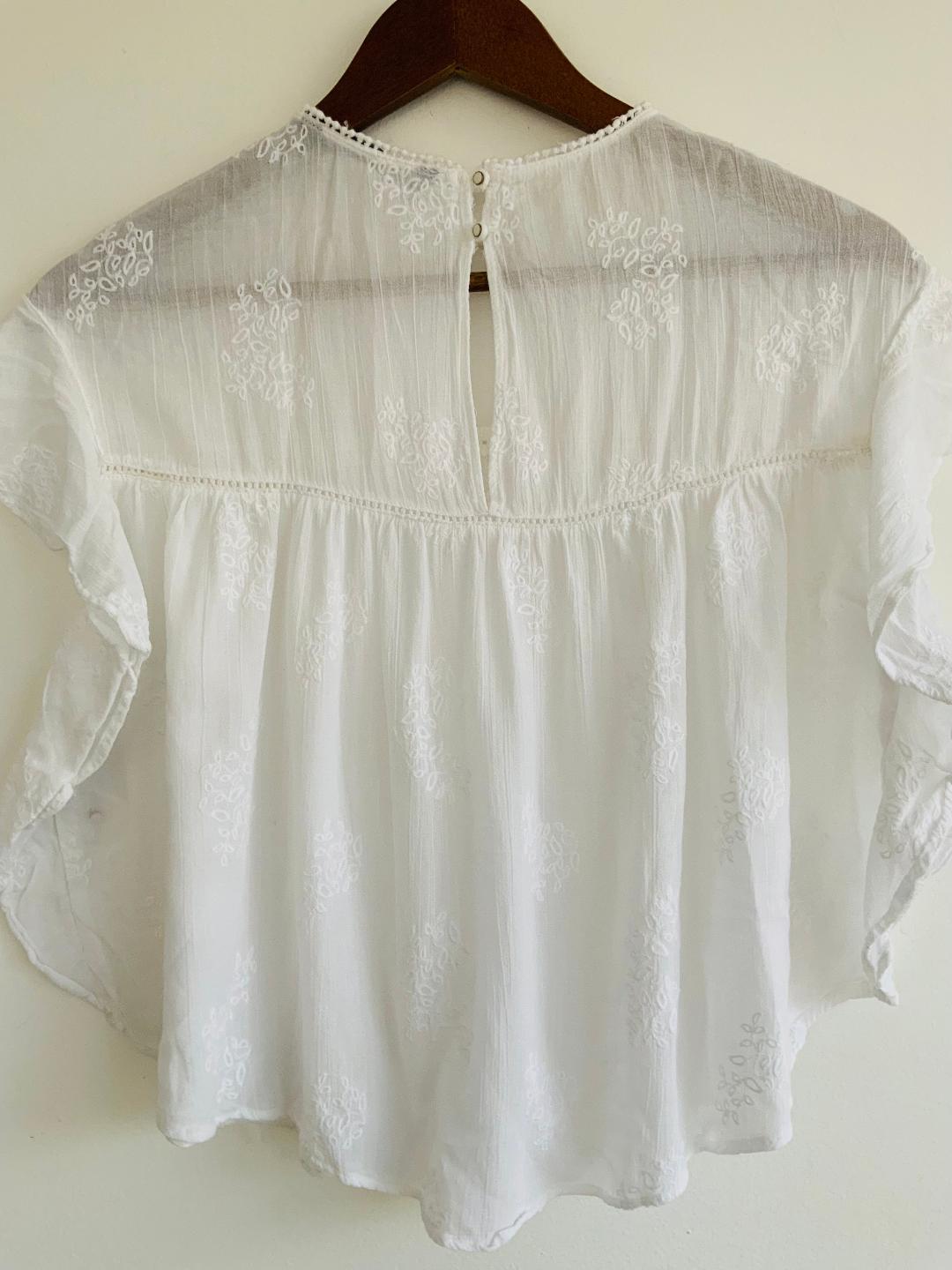 ZARA TRAFALUC Blusa amplia en tela tipo Talla XS