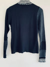 BETTINA SPITZ Sweater con Ruches y borlas en contraste. Talla 6