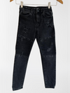 ZARA Jean para niña en denim oscuro con cortes en piernas. Talla 9