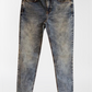 NAF NAF Jean cinco bolsillos con proceso de lavandería efecto desteñido. Talla 8