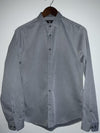 KOAJ Camisa casual para hombre en mini rayas gris. Talla S