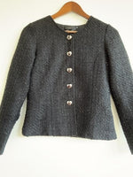 B&S Chaqueta en Tweed con botones de corazones. Talla M