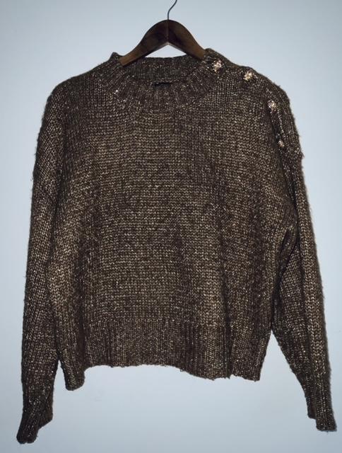 MANGO Sweater con efectos de brillo. Talla S