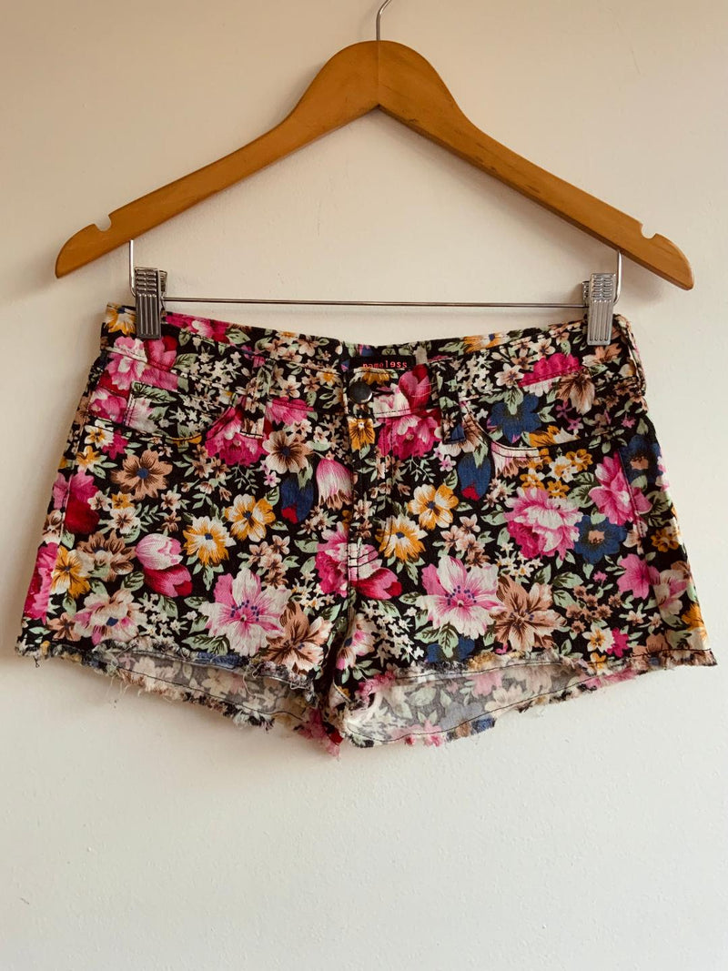 NAMELESS Short en dril estampado flores. Talla M