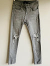 EXCLUSIVE L.A Jean Cinco Bolsillo lavado Gris Destroyer. Talla 7