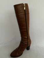 NORA LOZZA Botas caña alta color Miel. Talla 36